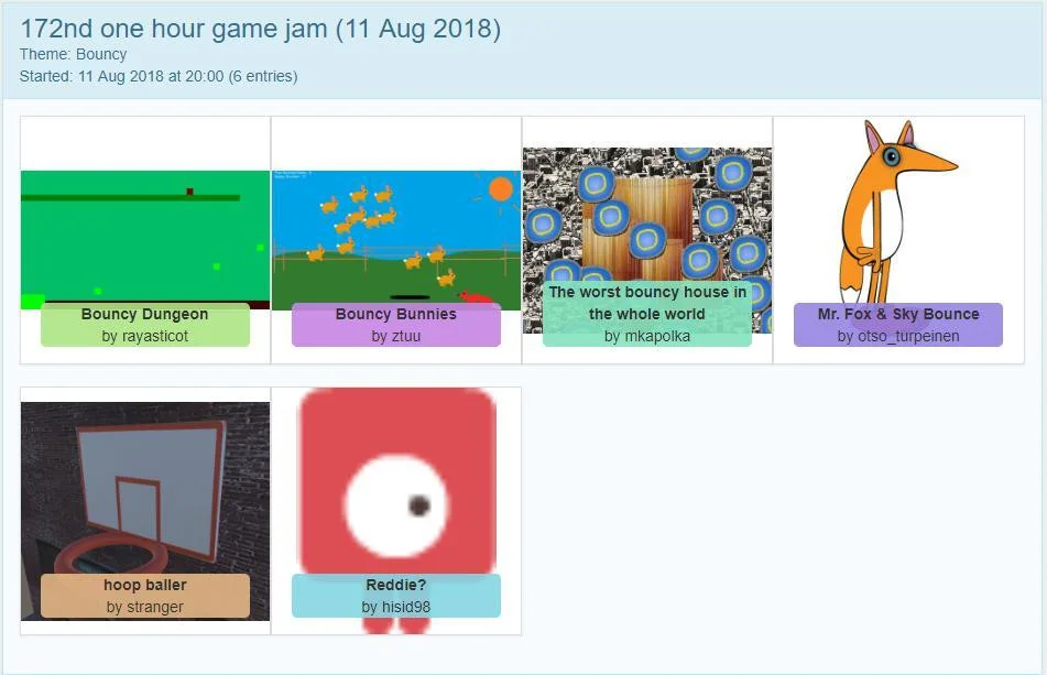 Bouncing Bunnies(1 hour game jam 172) (itch) Bouncing Bunnies(1 hour game jam 172) (itch)