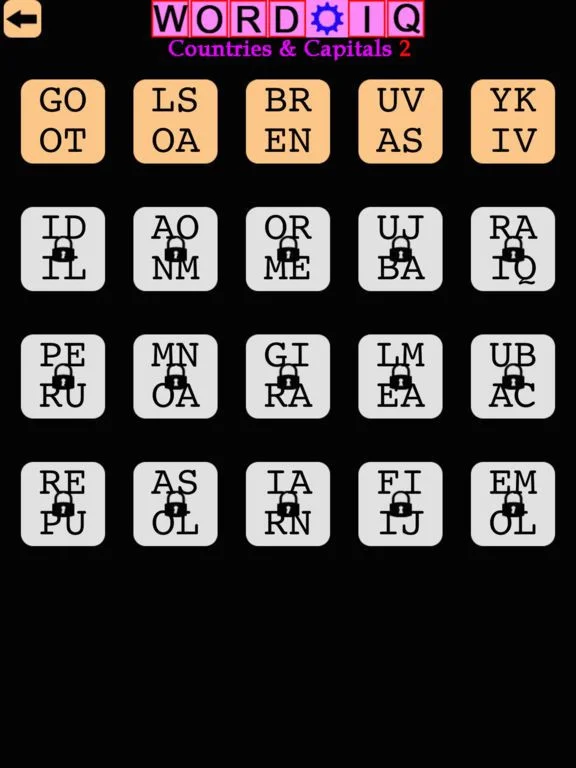 Word IQ Countries and Capitals 2 Word IQ Countries and Capitals 2