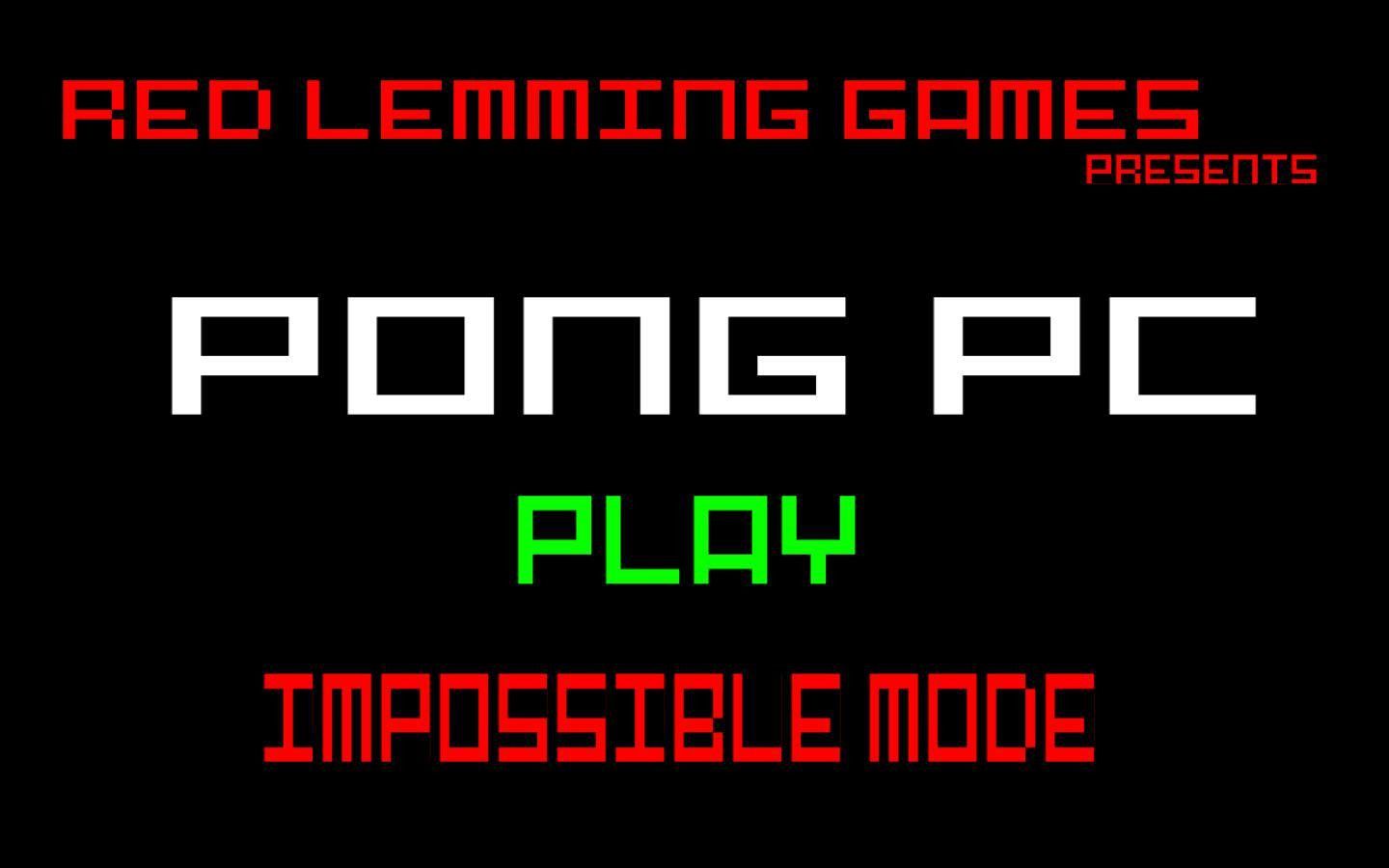 PONG PC (itch)
