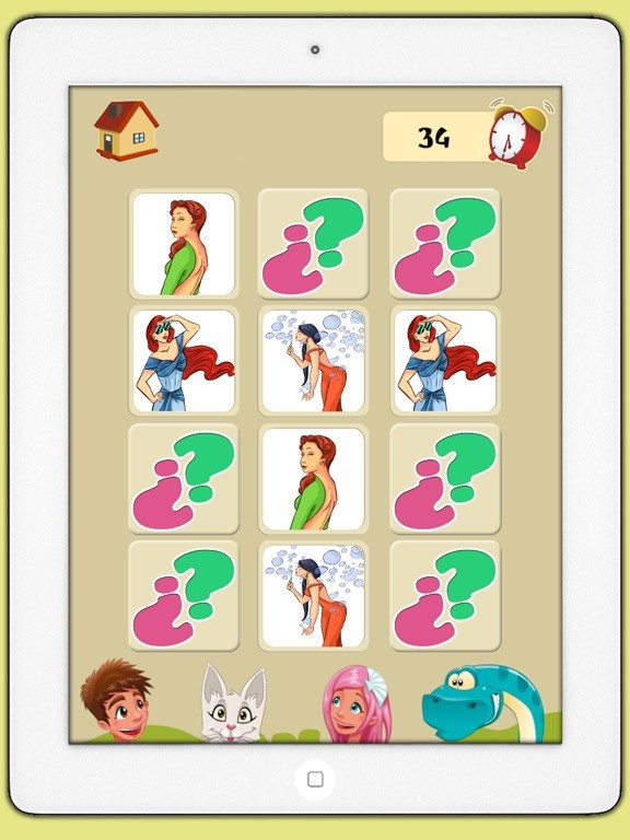 Memory game of top models - Games for brain training for children and adults Memory game of top models - Games for brain training for children and adults