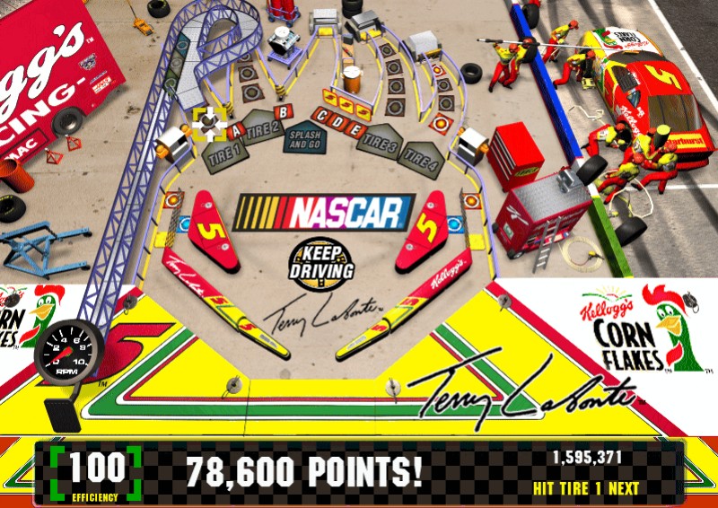 3-D Ultra NASCAR Pinball