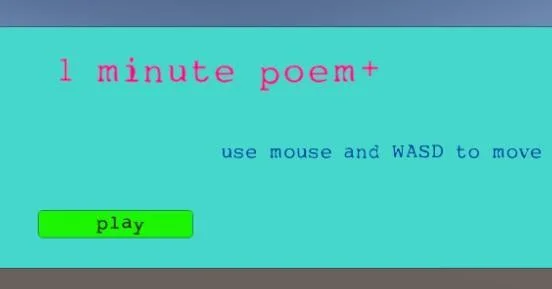 one minute poem + (itch) one minute poem + (itch)