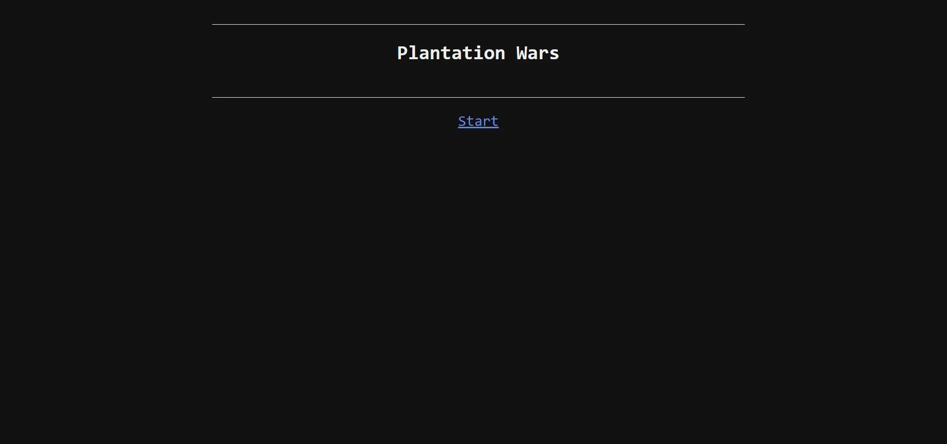 Plantations Wars (itch)