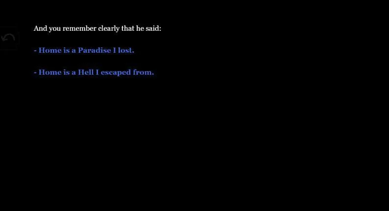 Home is a Hell I escaped from - Home is a Paradise I lost (itch)