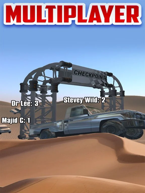 Dubai Drift Desert Racing - 4x4 Truck Driving over Arabian Sand Dunes Dubai Drift Desert Racing - 4x4 Truck Driving over Arabian Sand Dunes