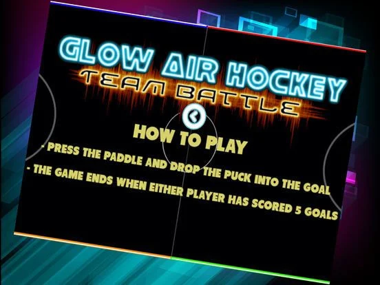 Neon Air Hockey Glow In The Dark Space Table Game