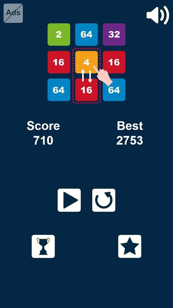Swap n Merge Numbers 2048: Match 3 Puzzle (itch)