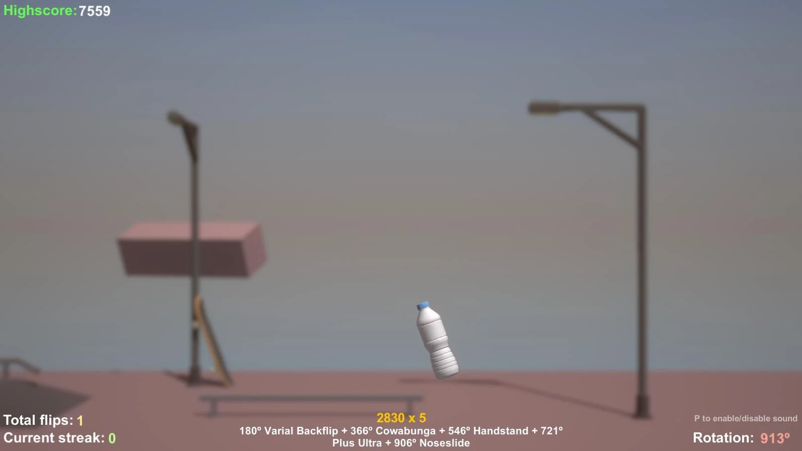 Рецензии Pro Skater but it's actually a bottleflip game (itch)