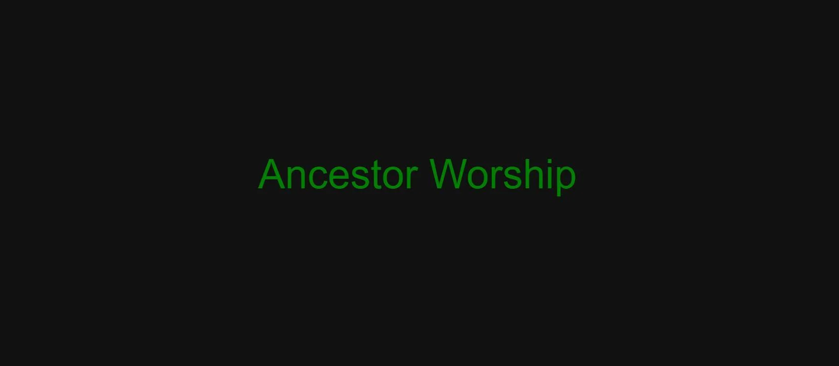Ancestor Worship (itch) Ancestor Worship (itch)