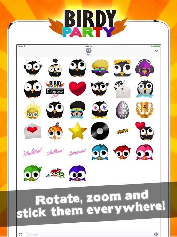 Birdy Party Stickers
