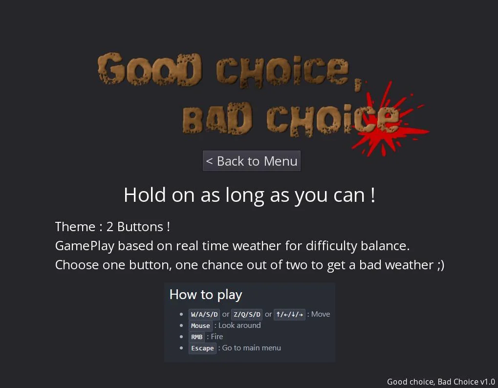 Good choice, Bad choice (itch) Good choice, Bad choice (itch)