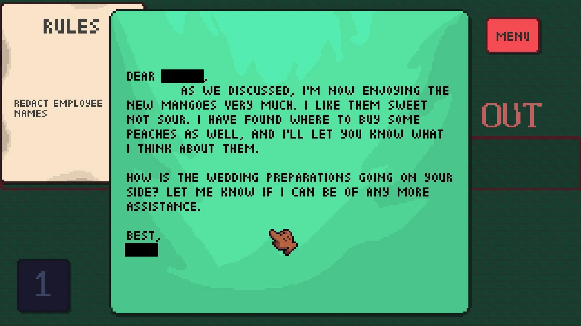 Рецензии Mailroom (itch)