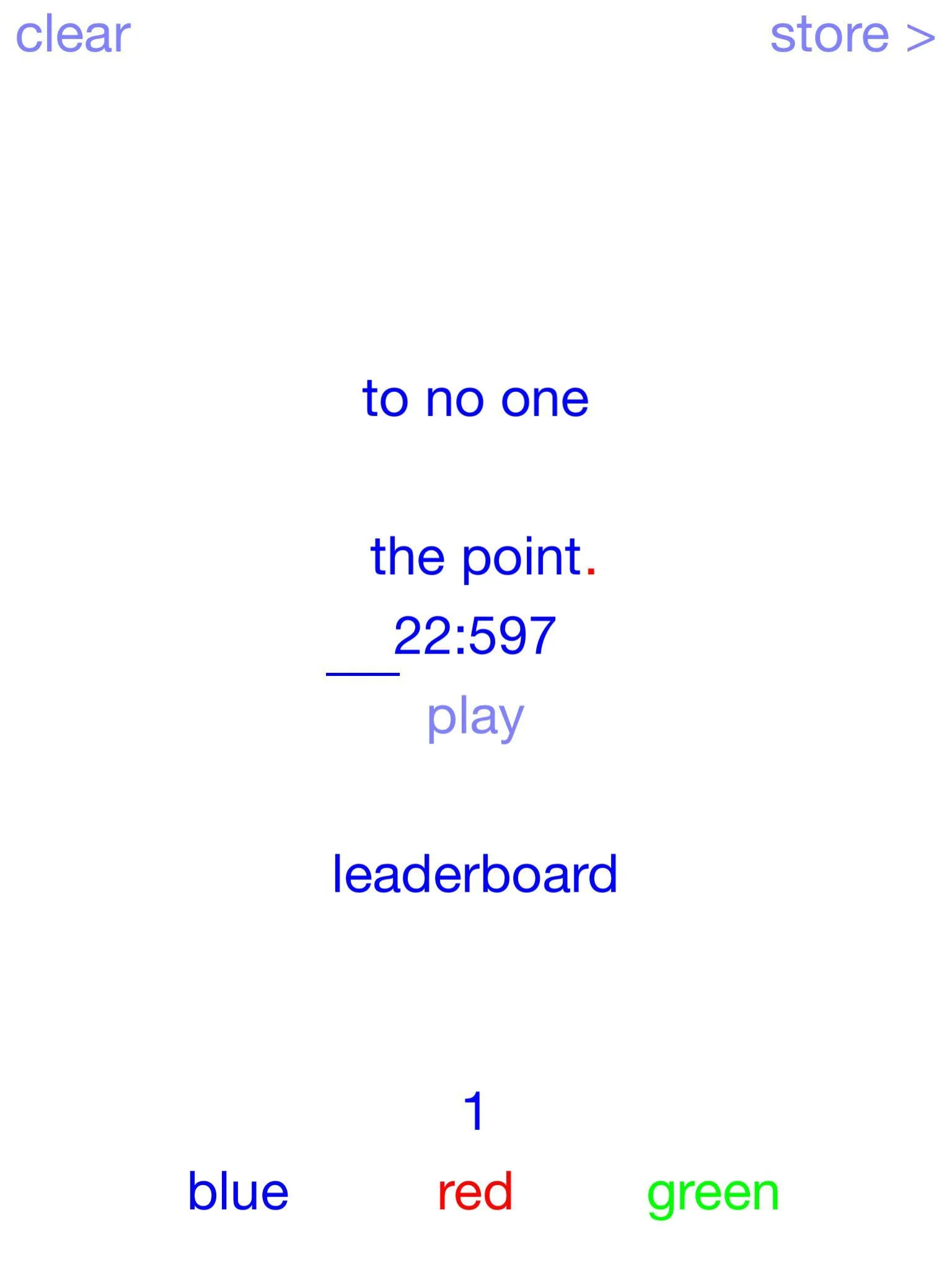 the point. (itch) the point. (itch)