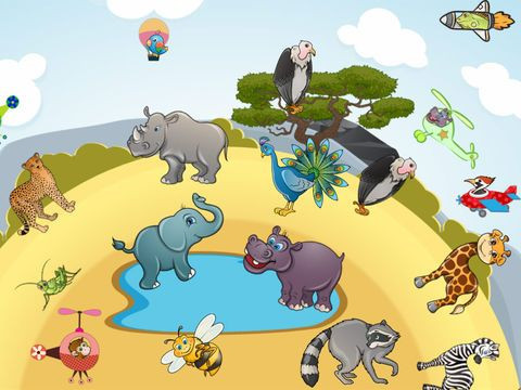 Animals puzzle game for preschool kids - learn words and sounds Animals puzzle game for preschool kids - learn words and sounds