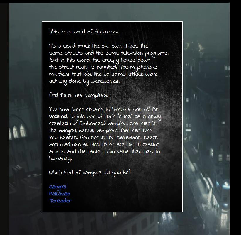 Path of Storytelling: Vampire (itch) Path of Storytelling: Vampire (itch)