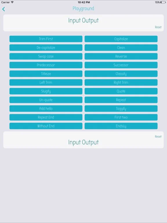 Input Output Input Output