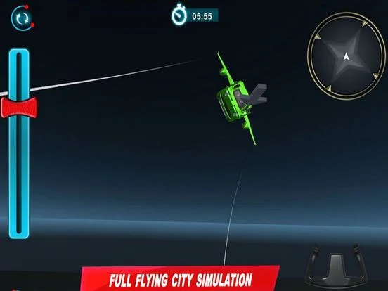 Night Sky Flying Car 3D Night Sky Flying Car 3D