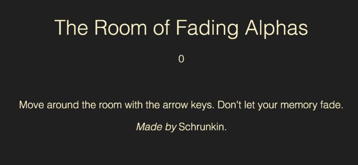 The Room of Fading Alphas (itch) The Room of Fading Alphas (itch)