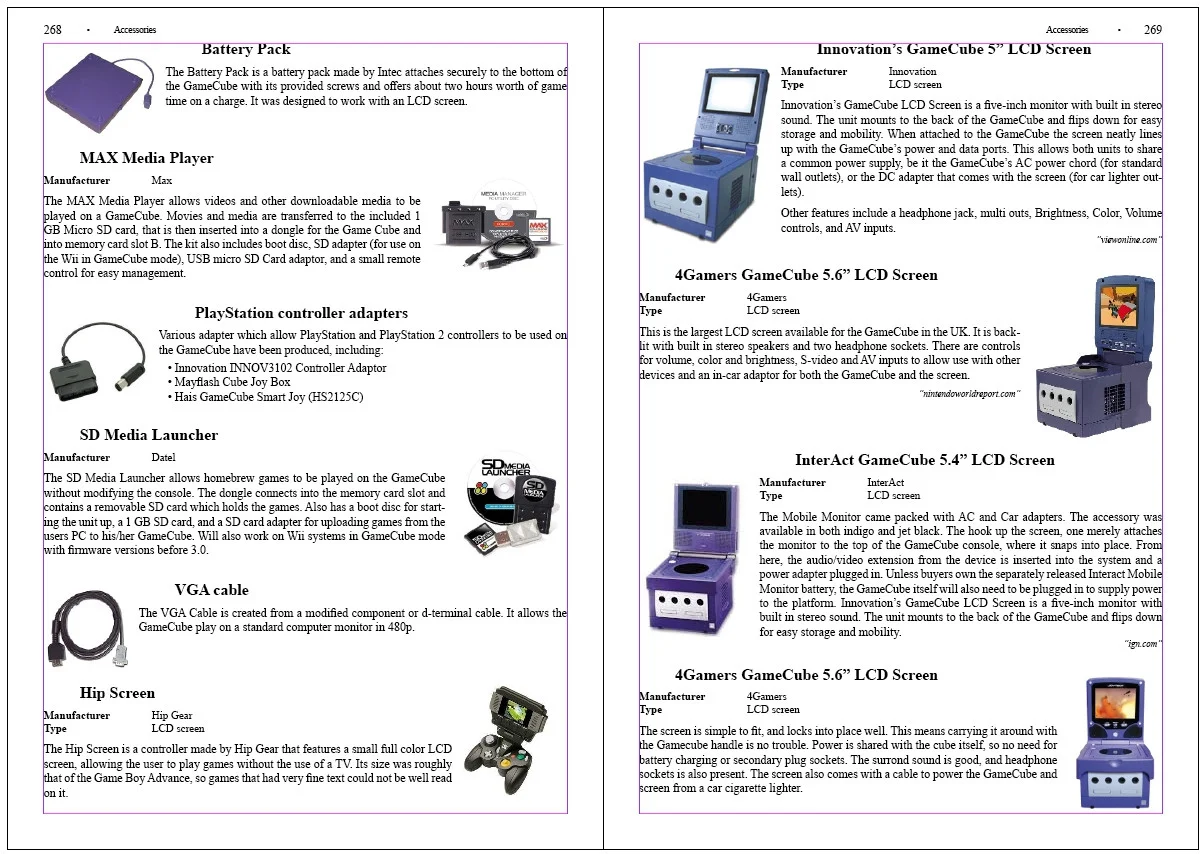the GameCube Encyclopedia Book (itch)