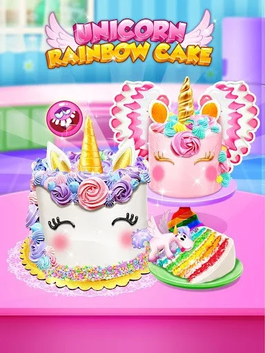 Unicorn Food - Sweet Rainbow Cake Desserts Bakery