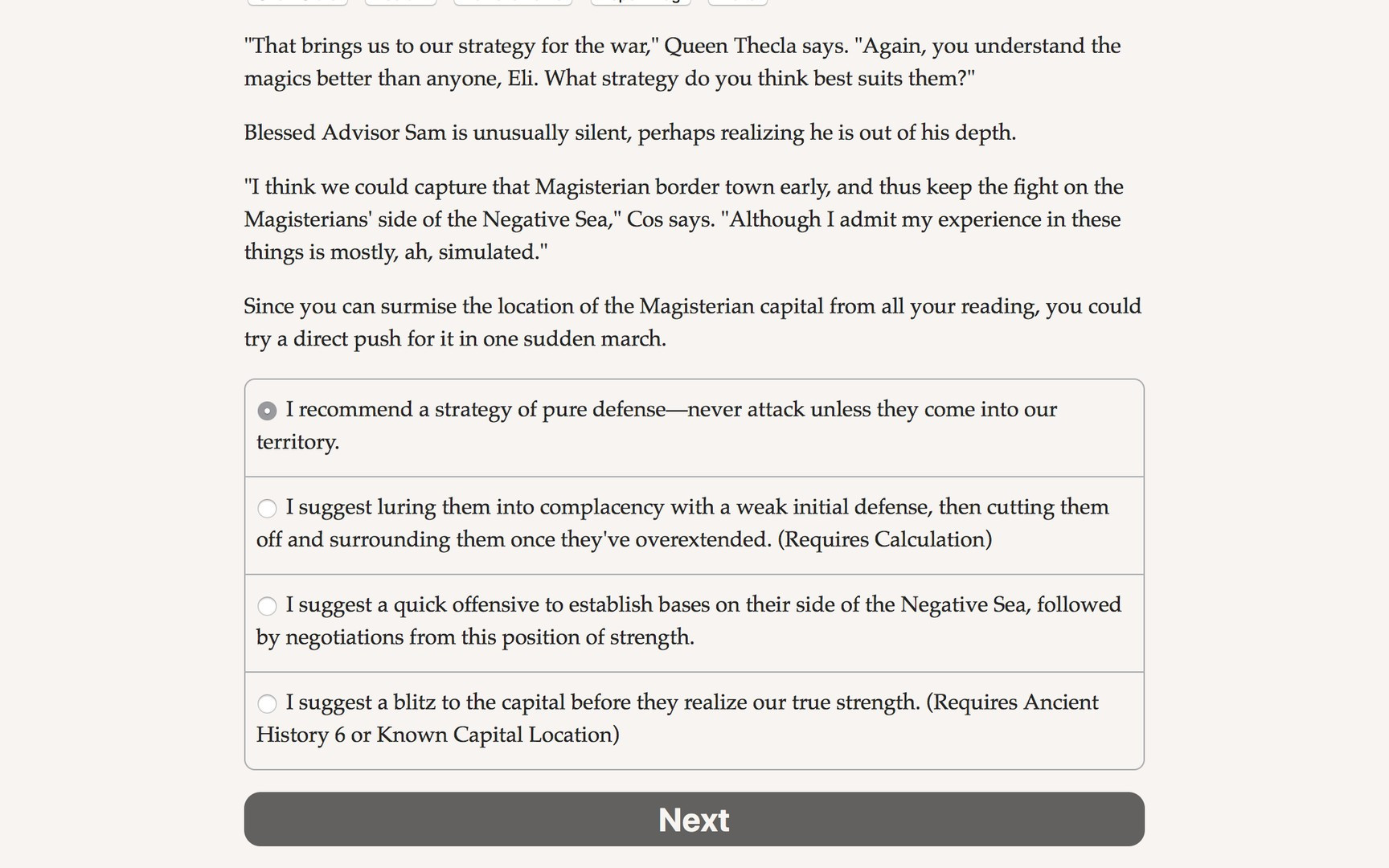 Choice of Magics Choice of Magics