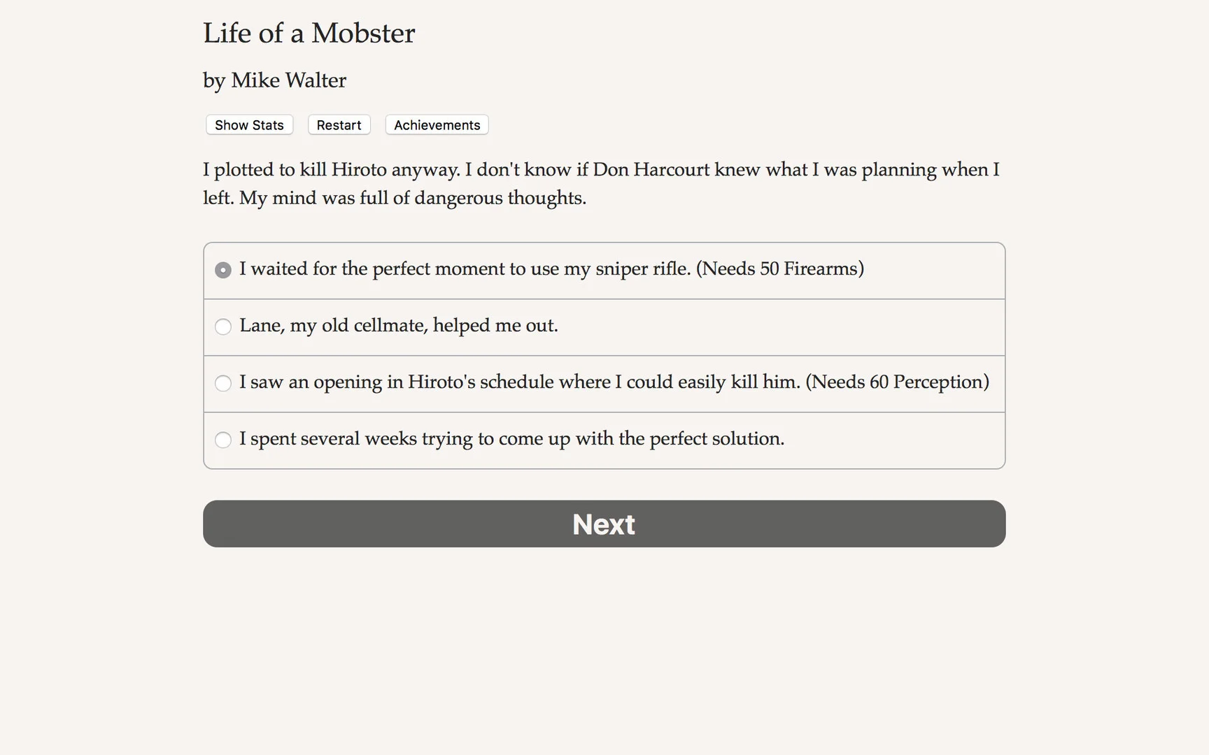 Life of a Mobster Life of a Mobster