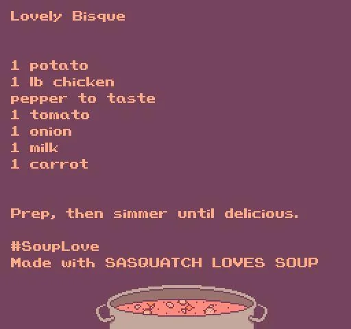 Sasquatch Loves Soup (itch)