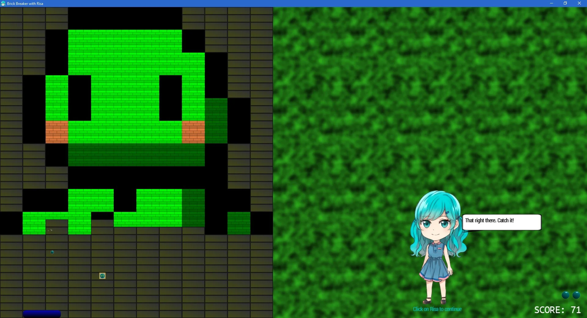 Brick Breaker with Risa Brick Breaker with Risa
