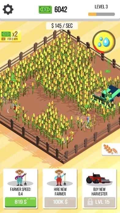 Harvester idle: cut the weed Harvester idle: cut the weed