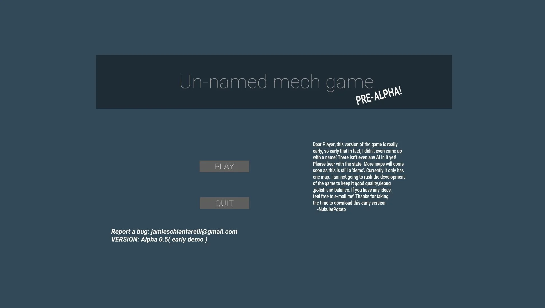 Un-named mech game (itch) Un-named mech game (itch)