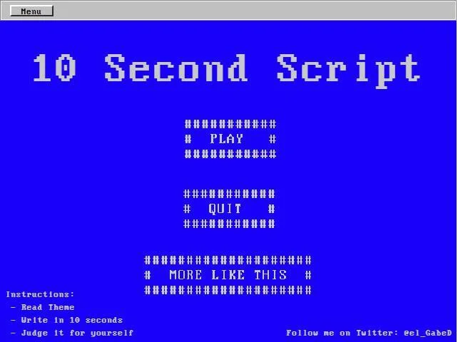 Рецензии 10 Second Script (itch)