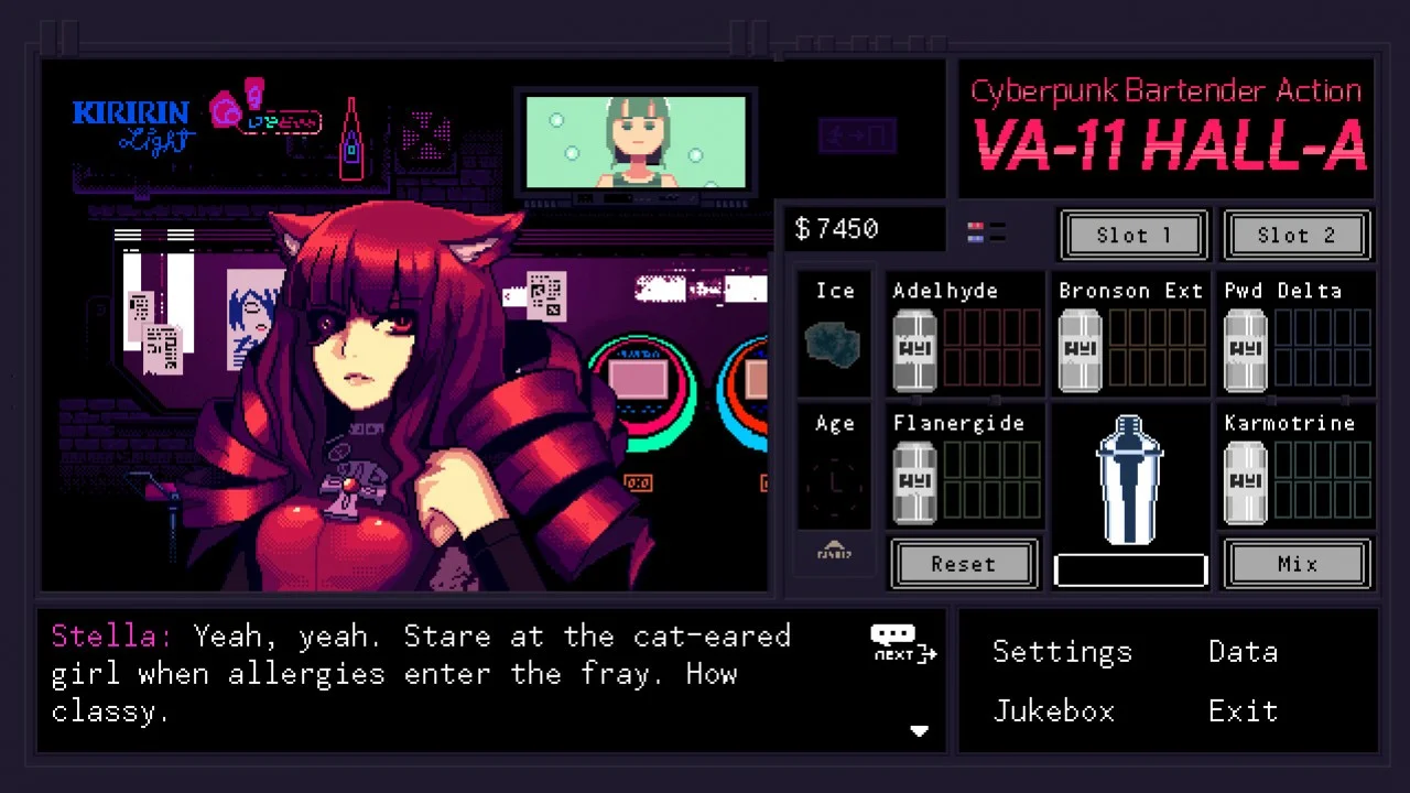 VA-11 Hall-A: Cyberpunk Bartender Action - обзоры и оценки игры, даты  выхода DLC, трейлеры, описание