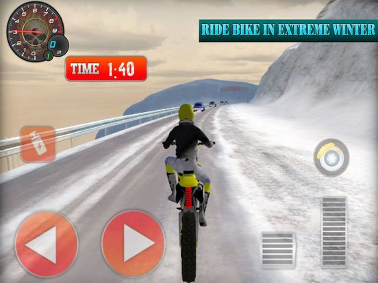 Winter Skill Driving Motorcycl