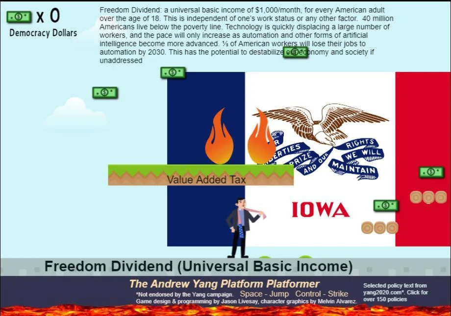The Andrew Yang Platform Platformer (itch)