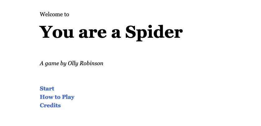 You are a Spider (itch) You are a Spider (itch)