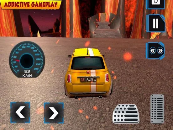 Race car Into Death Fire Volca Race car Into Death Fire Volca