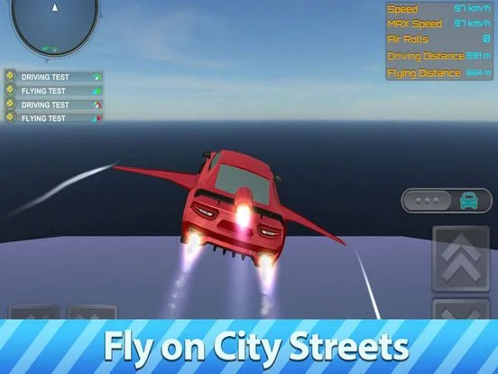 Futuristic Flying City Car Futuristic Flying City Car