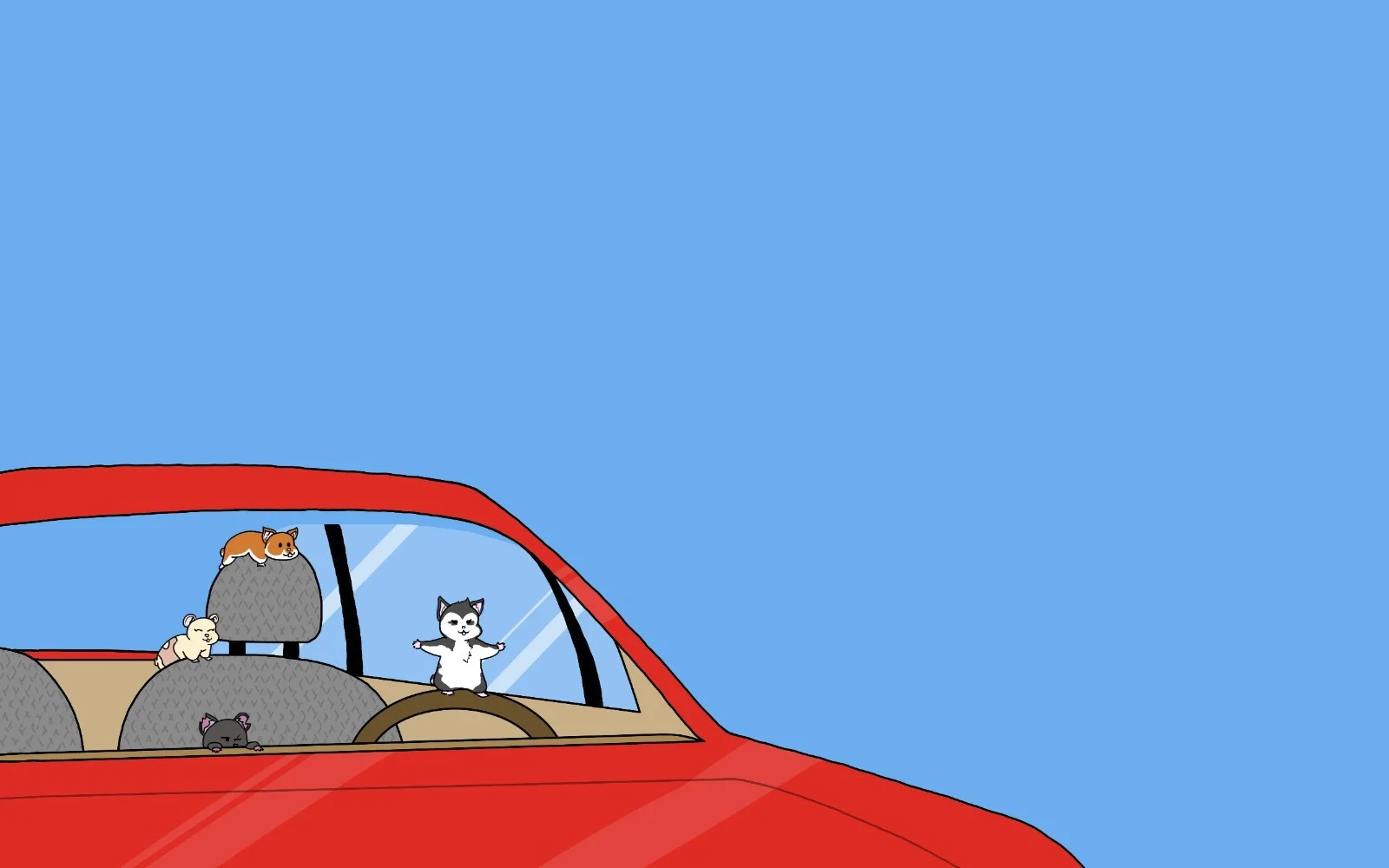 Four Hamsters In A Car (itch)