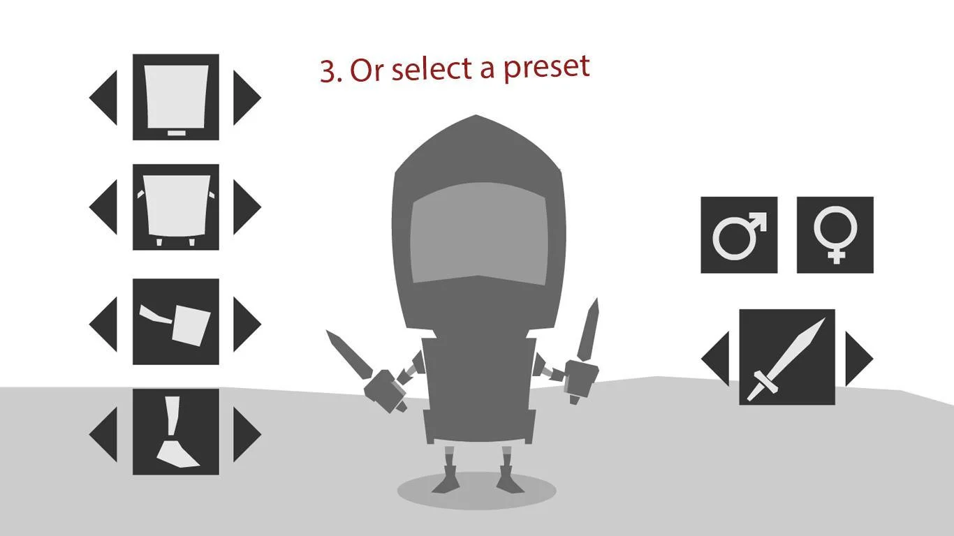Simple character customization (itch) Simple character customization (itch)