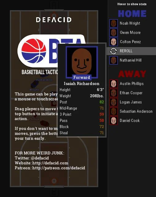 Basketball Tactics Association (itch)