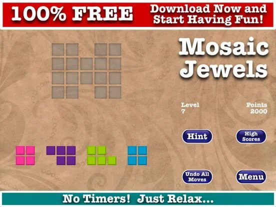 Mosaic Jewels - Relaxing Art Puzzle Blocks Game! Mosaic Jewels - Relaxing Art Puzzle Blocks Game!