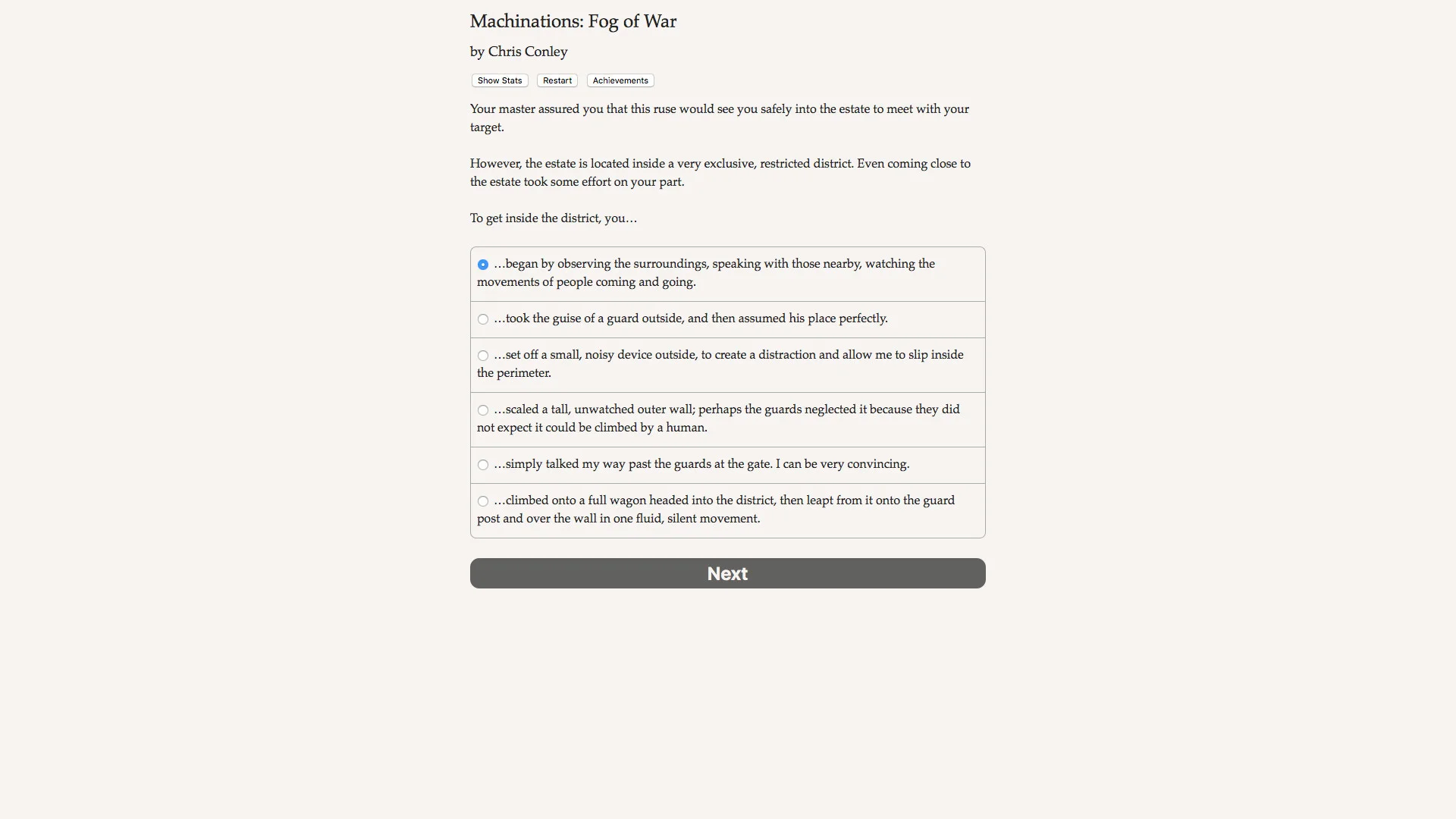 Machinations: Fog of War Machinations: Fog of War