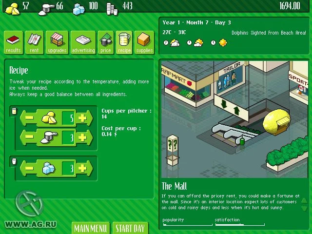 Новости о Lemonade Tycoon