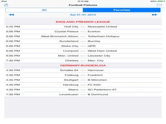 Football Fixtures * Football Fixtures *