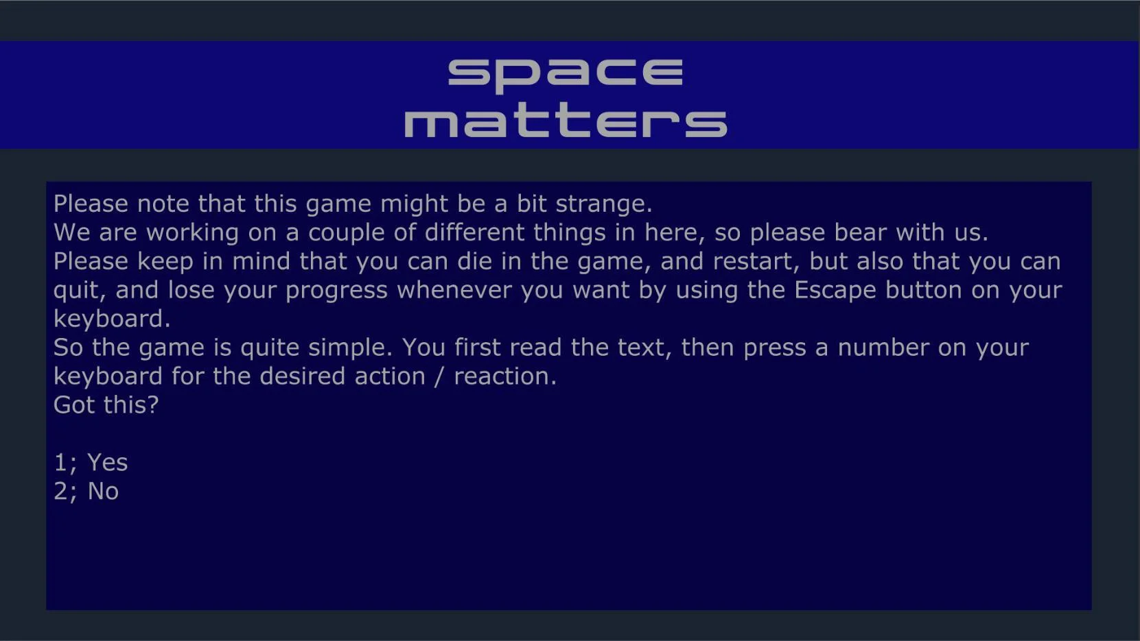 Рецензии Space Matters (Dreawy) (itch)
