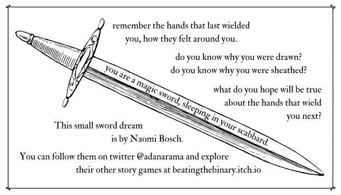 You are a magic sword (itch)