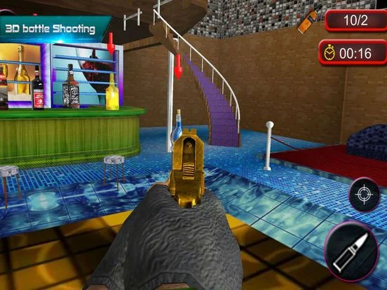 Bottle Shooting: Club Bar Gun Bottle Shooting: Club Bar Gun