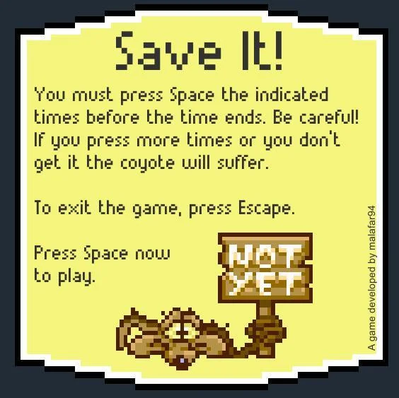 Save It! (itch) Save It! (itch)