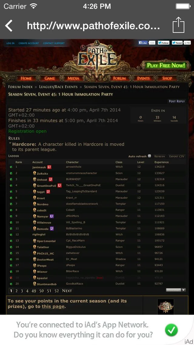 Статьи по POE Races