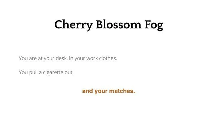 Cherry Blossom Fog (itch) Cherry Blossom Fog (itch)